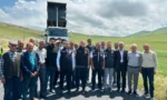 Kars'ta tamamlanan grup köy yolu asfalt çalışması detayı