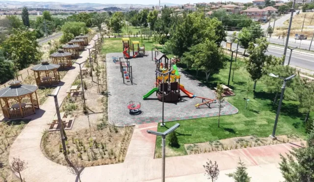 Kırıkkale Başpınar Aile Parkı'nda devam eden inşaat çalışmaları