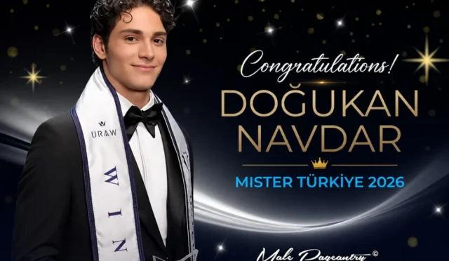 Doğukan Navdar Mister Türkiye 2026 unvanını kazanırken