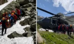 Rize'de yüksekten düşen yaralı vatandaşın Jandarma helikopteriyle tahliye edilmesi