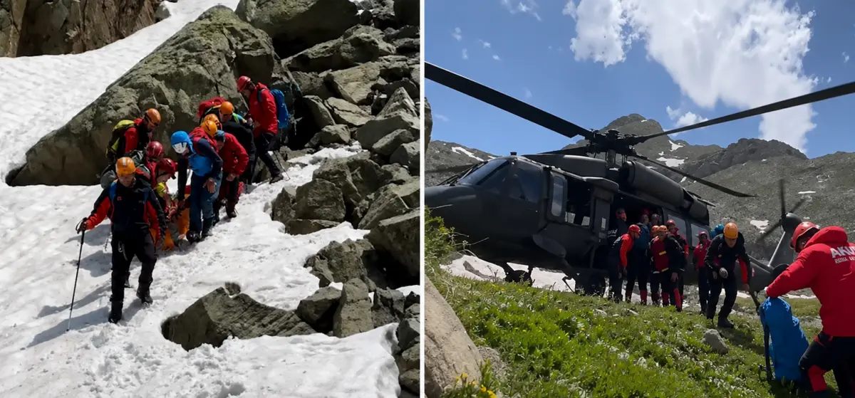 Rize’de Yüksekten Düşen Vatandaş, Jandarma Helikopteriyle Kurtarıldı