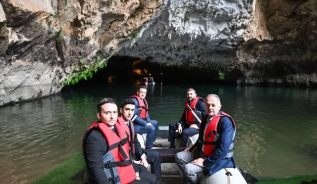 Altınbeşik Mağarası'nın turizm potansiyelini artırmaya yönelik incelemeler yapıldı