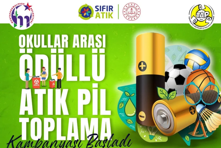 Okullararası ödüllü ‘atık pil’ toplama kampanyası başladı
