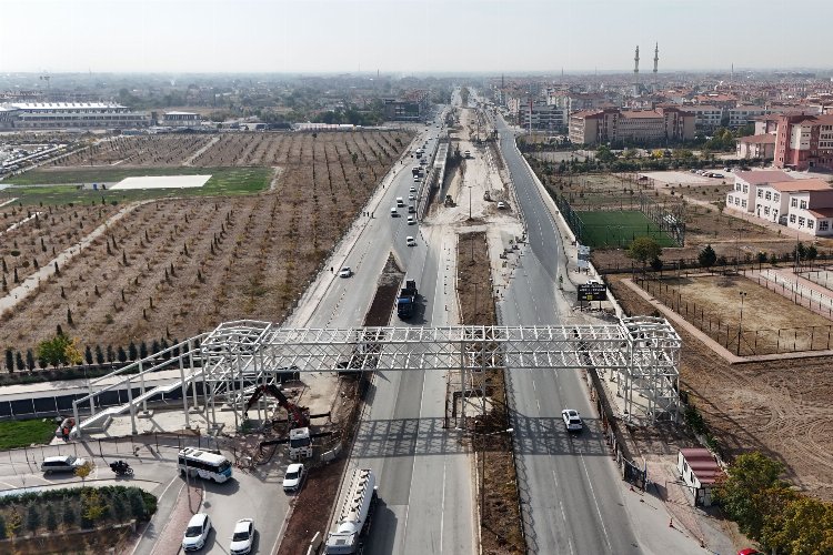 Konya’daki köprülü kavşak bahardan önce tamamlanacak