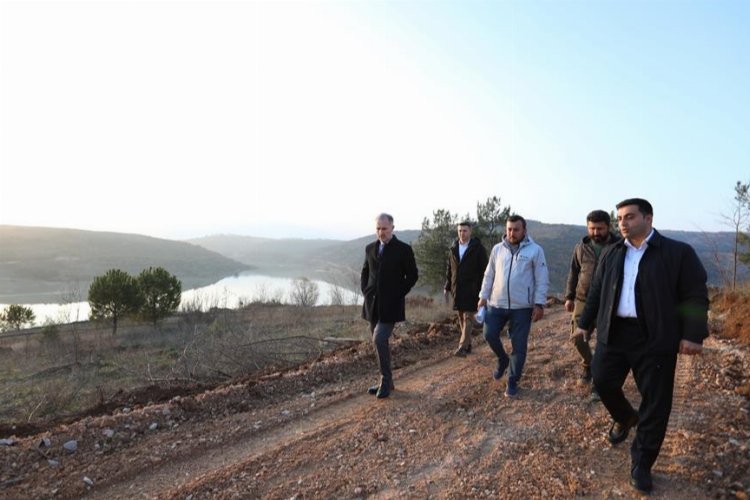 İnegöl Millet Bahçesi’nde yol çalışmaları sürüyor