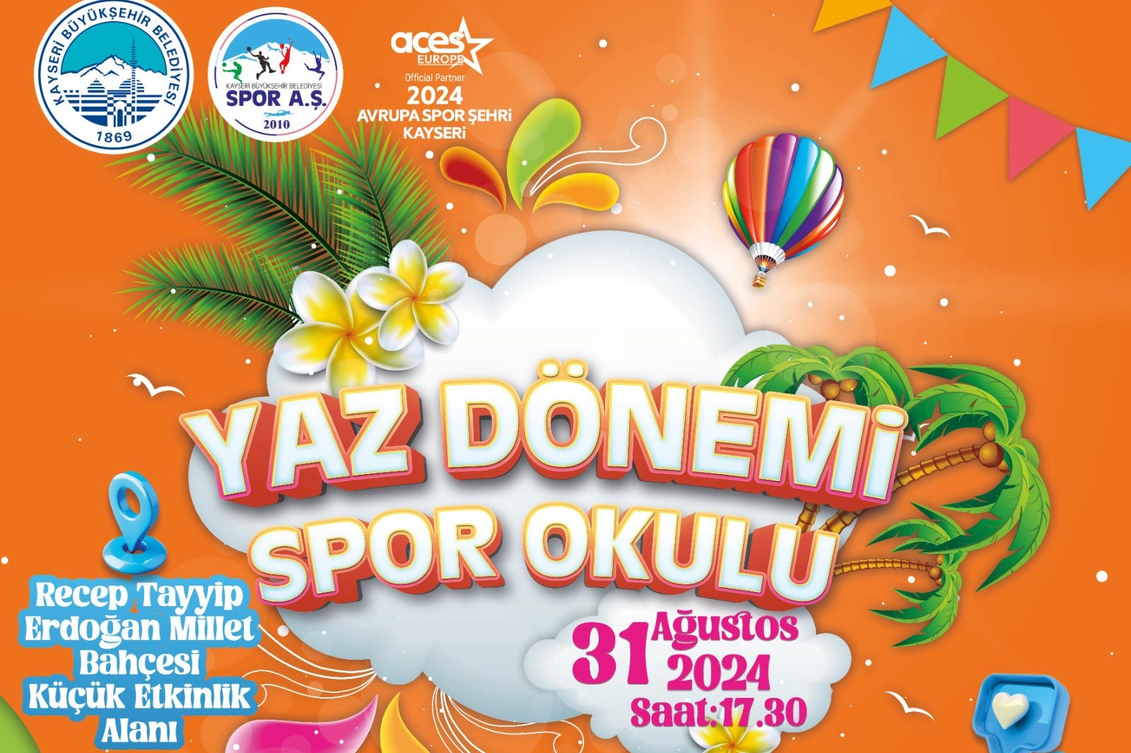 Kayseri’de  yaz dönemi spor okulları dönem sonu etkinliği