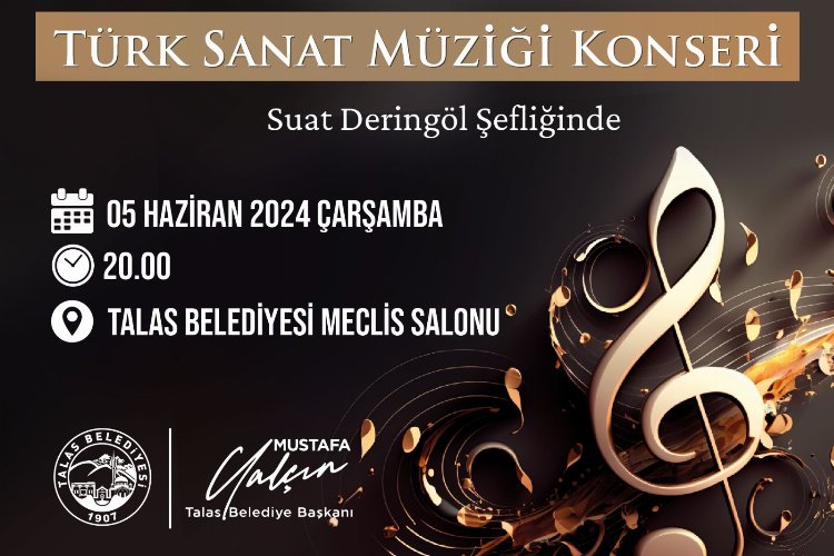 Talas Musiki Cemiyeti’nden sanat müziği konseri