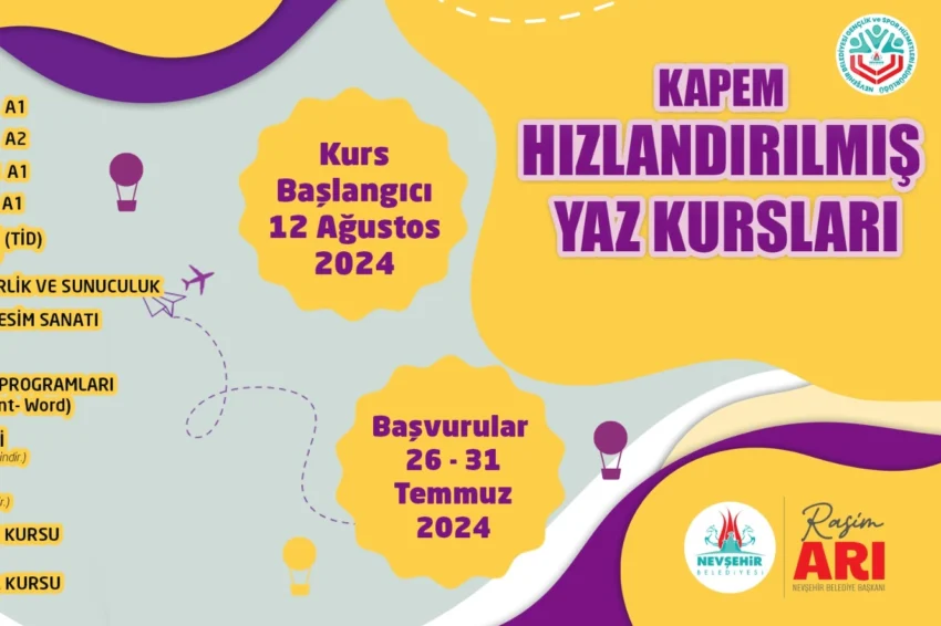 KAPEM’de açılacak hızlandırılmış yaz kursları için kayıtlar başlıyor