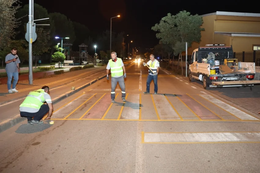 Nilüfer’de yol güvenliği için gece mesaisi