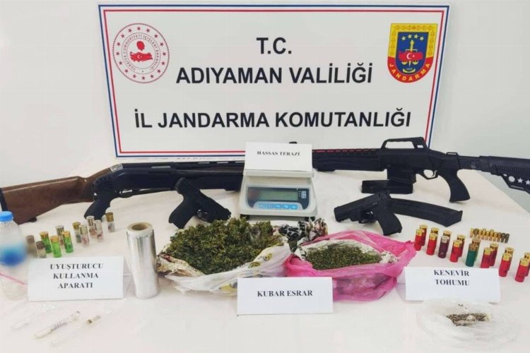 Adıyaman’da iki adrese uyuşturucu operasyonu: 2 gözaltı