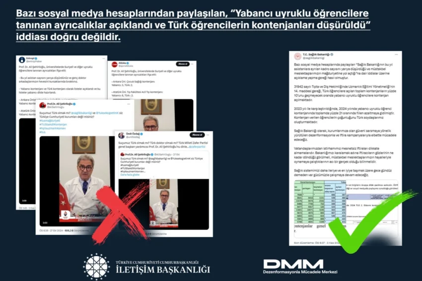 ‘Yabancı uyruklu öğrenci’ ve ‘kadro’ iddialarına çifte yalanlama